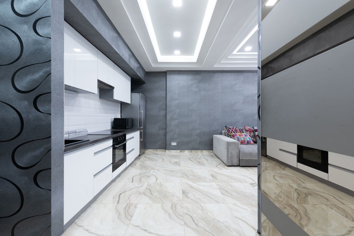 Salón vacío y limpio
